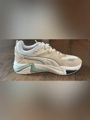 Puma White & Mint Green Retro Sneakers • thumbnail 8