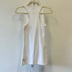 Guess White Gold Metallic Heart Studded Racerback Tank Top Large Embellished thumbnail 2