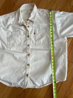 Levi's Off-White Button-Up Oversized Shirt Jacket thumbnail 9