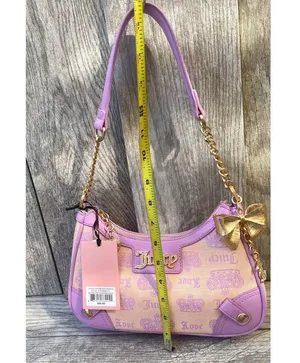 Vintage Juicy Couture Shoulder Bag with Gold Bow Charm thumbnail 7