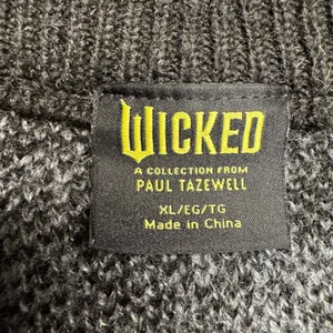 Wicked Paul Tazewell Collection Striped Cardigan XL Black Grey‎ Elphaba Glinda thumbnail 3
