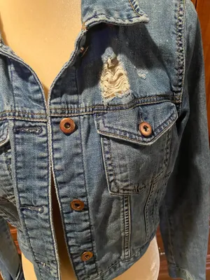 Forever 21 Distressed Jean Jacket thumbnail 3