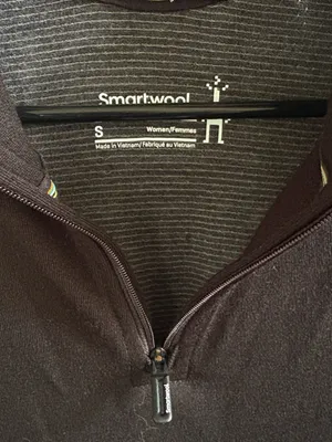 NWT SmartWool Sport 250 Merino Long Sleeve 1/4 Zip Top Black Grey Size Small thumbnail 7