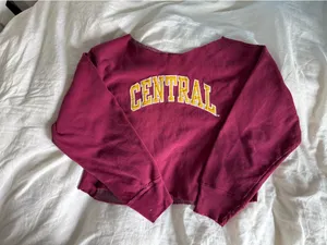 Central Michigan University off the shoulder crewneck thumbnail 1