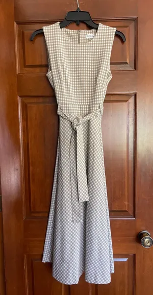 Calvin Klein houndstooth checkered sleeveless dress size 4. thumbnail 1