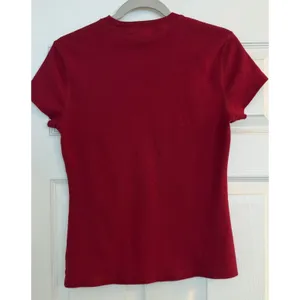 Tommy Hilfiger Sz LG Women's Y2K Tee 90s '05 Red Preppy Academia‎ Collegiate EUC thumbnail 3