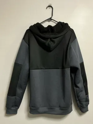 RGSTR Men's Black and Gray Sherpa Lined Zip-Up Coordinates Hoodie Jacket Large thumbnail 4