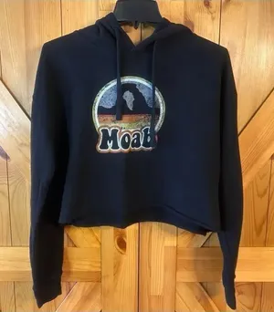 Lane Seven Women’s Cropped Black Moab Graphic Hoodie Size Small (5657) thumbnail 1