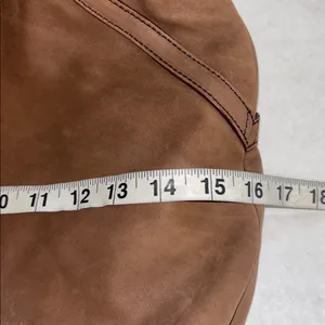Mandarina Duck Brown Suede Shoulder Bag Zip Closure Preloved Very Clean Inside thumbnail 9