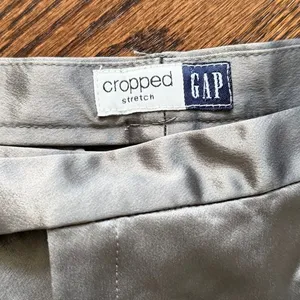 Vintage Y2K 2001 Gap Grey Satin Crop Ankle Low Rise Pants Minimalist thumbnail 2