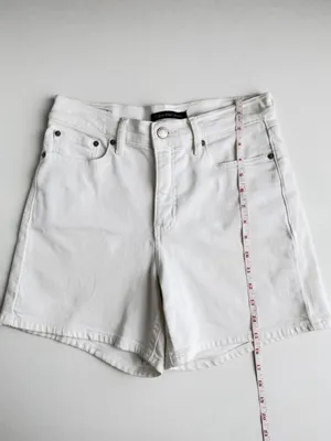 Calvin Klein Jeans White High Rise Denim Shorts Size 8 Classic Summer thumbnail 10