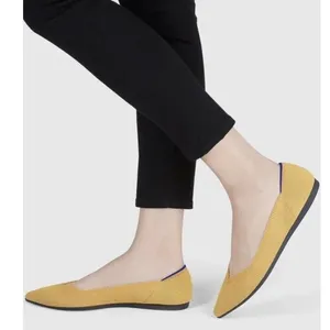 Rothys The Point‎ Ballet Flats Womens 9.5 Marigold Yellow Knit Comfort Slip On thumbnail 2