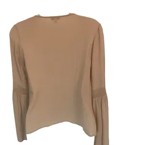 Peasant Style Blouse Beige Tunic Top Ladies Sz M Cottagecore thumbnail 3