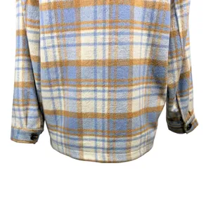 LELIS‎ Women's Light Blue Plaid Oversized Shacket, Small thumbnail 7