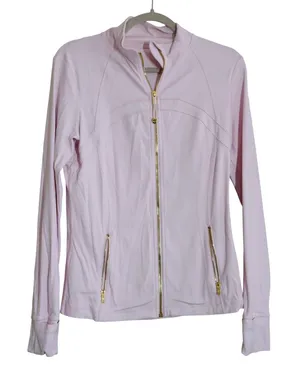 Lululemon Size 10 Define Jacket Pink Gold Zipper Athleisure Gym Travel School thumbnail 1