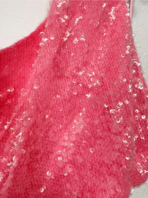 Luxxel NWT Barbie Pink Sequin One Shoulder Cutout Maxi Dress L thumbnail 7