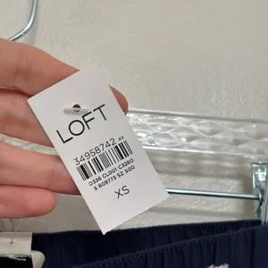 NEW LOFT Clip Tiered Pull-On Midi Skirt in Navy Blue - Size XS thumbnail 6