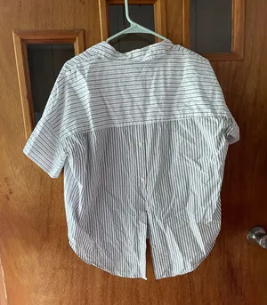 Madewell Courier Button-Back Shirt in Pure Stripe Size Small thumbnail 8