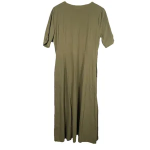 Umgee Cotton‎ Midi Maxi Dress Women's Large Pin Tuck Sleeves Buttons Lagenlook thumbnail 7