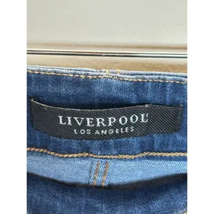 Liverpool Chloe Pull-On Jeans Womens 4 Blue Crop Cantrell Stretch Denim thumbnail 7