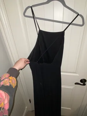 Lulus formal maxi black dress with cross back thumbnail 4