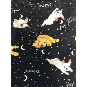 Cuddl Duds Blue Sleeping Dogs Stars Moon Print Pajama Set Size L Cozy Soft thumbnail 2