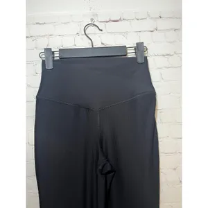Yogalicious Felix Rib Sophia Flare Black Crossover High Waist Ribbed Leggings‎ S thumbnail 2