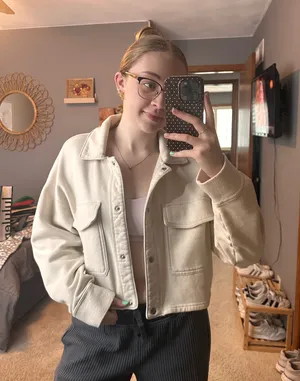 Hollister Cream Shacket thumbnail 1