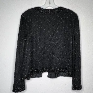 Vintage Stenay Black‎ Beaded Jacket Black thumbnail 8