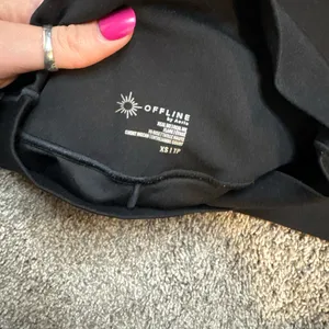 Aerie Offline Real Me high-waisted crossover flare leggings Black size XS thumbnail 6