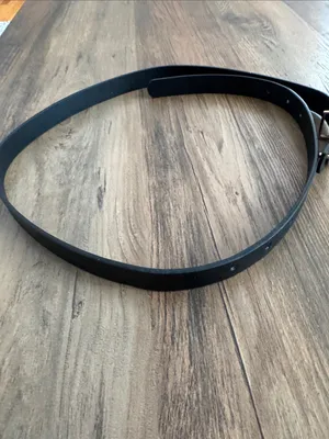 Black Women's Belt with Gold Triple-Ring Buckle thumbnail 2