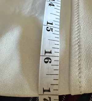 JKT NYC Off-White 100% Genuine Leather Mini Skirt - Women's Size S thumbnail 6