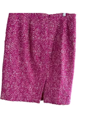 J. Crew Fuchsia Textured A-Line Skirt thumbnail 3