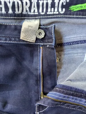Hydraulic Emma Mid Rise Denim Stretch Dark Blue Jeans Womens Size 24W (41x31) thumbnail 12