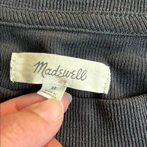 Madewell Charcoal Ribbed Knit Top thumbnail 2