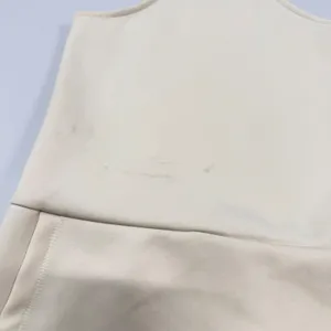All in Motion Womens Active Romper XL Cream Sleeveless V-Neck Pockets 018011580 thumbnail 2