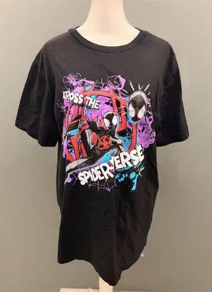 Marvel Spider-Man Across the Spider-Verse Miles Morales T-Shirt Black thumbnail 1