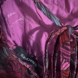 Olivaceous Floral Ruffle V-Neck Dress thumbnail 8