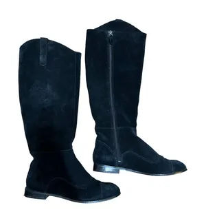 Wythe NY ray black suede knee high boots size‎ 38 thumbnail 1
