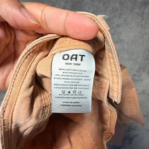 OAT New York High-Rise Wide-Leg Patch Pocket Jeans Raw Hem 8/29 Stretchy #1600 thumbnail 6