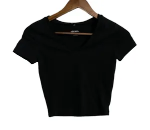 Wild Fable Crop Top Black thumbnail 1
