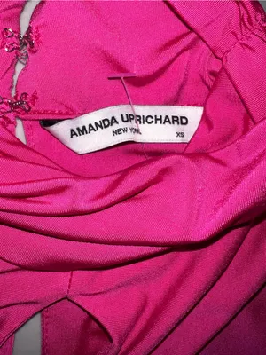 AMANDA UPRICHARD Beliza Mini Dress in Hot Pink thumbnail 4