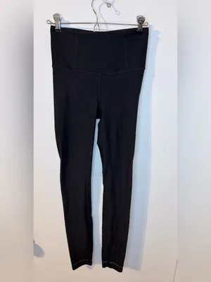 Lululemon Black High Rise Leggings Size 4 27” Inseam Zip Pocket thumbnail 2