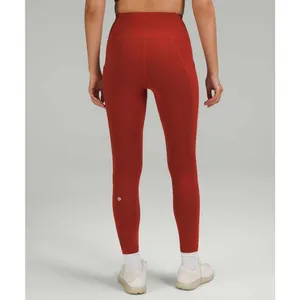 Lululemon Red Wunder Train High-Rise Leggings with Pockets 25" thumbnail 3