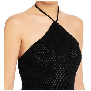 NEW Aqua Halter Crochet Dress MEDIUM thumbnail 5