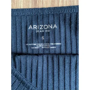 NWT Arizona Jean Co. Black Ribbed Knit Square-Neck Tank Bodysuit - Size S thumbnail 4