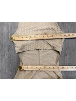 Pretty Little Thing Cream Textured Cut Out Maxi Dress Open Front Minimal Chic Resort Bodycon thumbnail 7