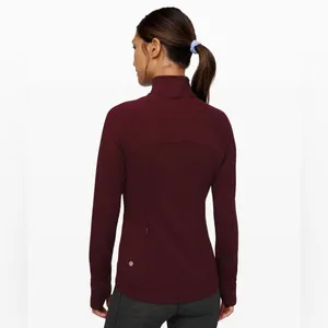 LULULEMON Outrun the Elements 1/2 Zip Long Sleeve Running Top in Garnet Size 4 thumbnail 4