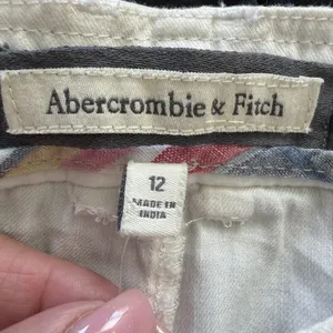 Abercrombie &‎ Fitch Womens Linen Shorts Size 12 Ivory Drawstring Resort Preppy thumbnail 9