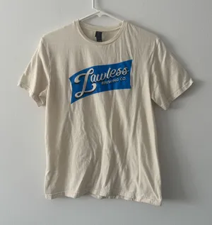 Gildan Lawless Brewing Co. Cream T-Shirt Size Medium thumbnail 1